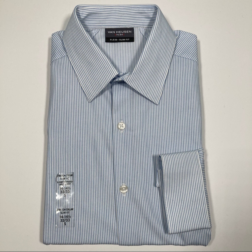 Van Heusen 14-14.5, 32/33 Slim Fit Dress Shirt NWT